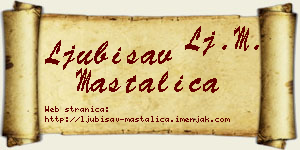 Ljubisav Mastalica vizit kartica